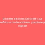 Bicicletas eléctricas Ecoforest y sus beneficios al medio ambiente, ¡prepárate para usarlas!