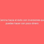 Camina hacia el éxito con inversiones que puedes hacer con poco dinero