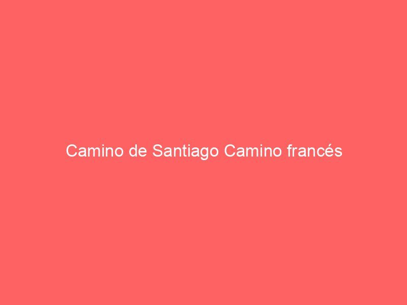 Camino de Santiago Camino francés