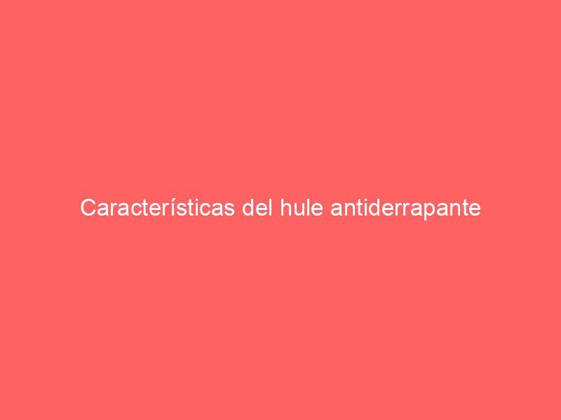 Características del hule antiderrapante