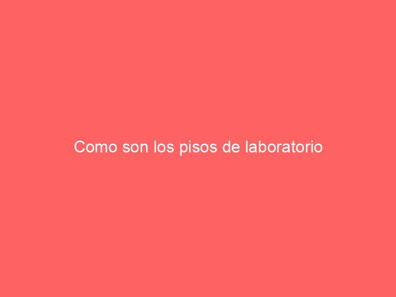 Como son los pisos de laboratorio