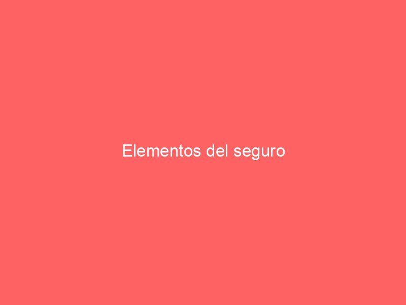 Elementos del seguro