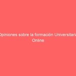 Opiniones sobre la formación Universitaria Online