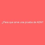 ¿Para que sirve una prueba de ADN?