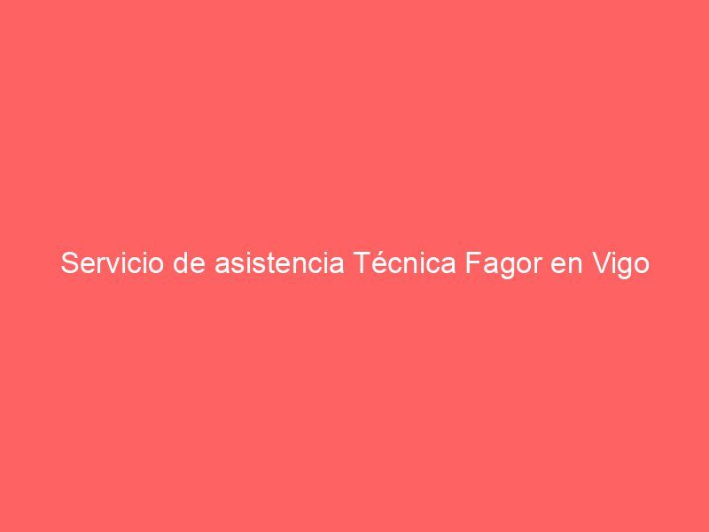 Servicio de asistencia Técnica Fagor en Vigo